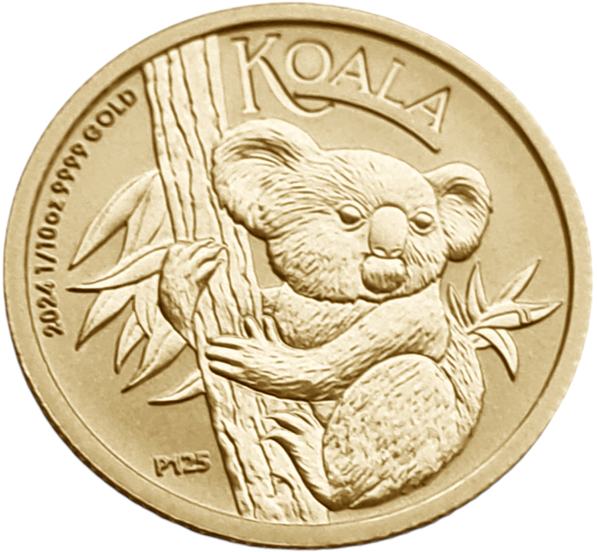 картинка Австралия. 15 Долларов 2024 г. Золото. 3.11 г*0.9999 0.1 oz. Коала! от магазина Одежда+