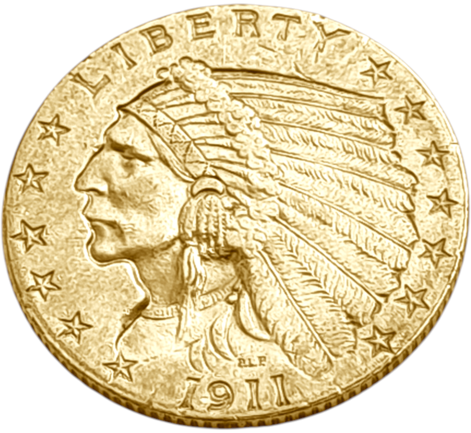 картинка США. 2 1/2 Доллара 1911 г. Золото. 4.18 г*0.900 0.121 oz. от магазина Одежда+