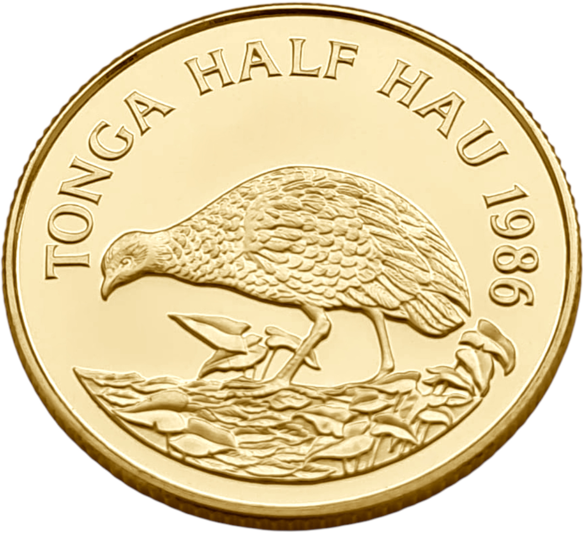 картинка Тонга. 1/2 Тонго Хау 1986 г. Золото. 10.0 г*0.917 0.2948 oz. от магазина Одежда+