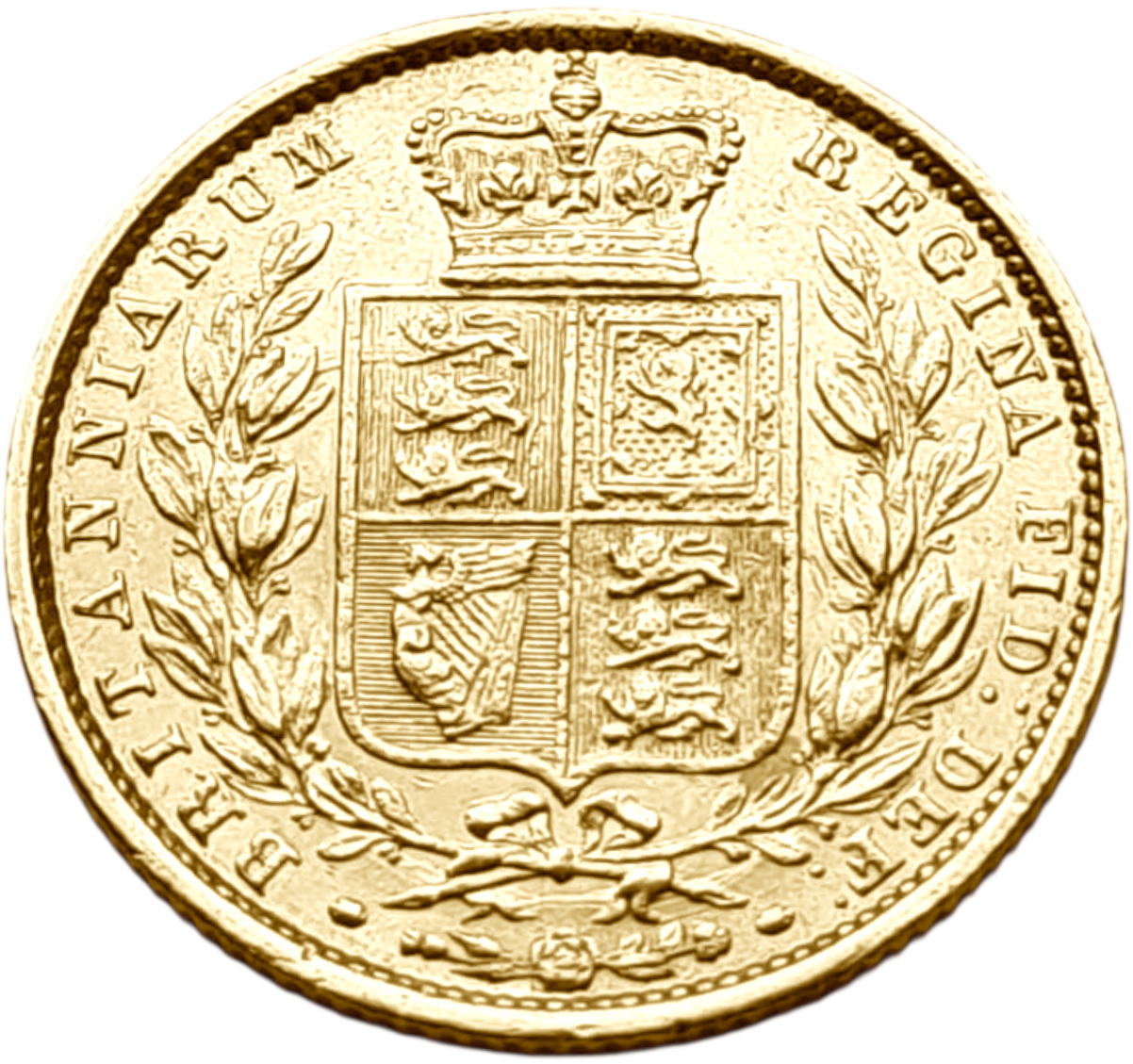 картинка Великобритания. 1 Соверен 1855 г. Золото. 7.99 г*0.9167 0.2355 oz. от магазина Одежда+