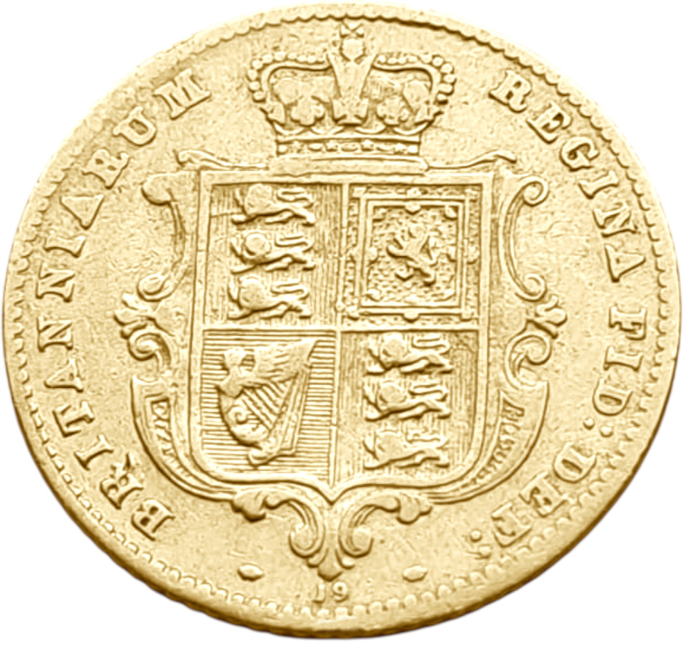 картинка Великобритания. 1/2 Соверена 1867 г. Золото. 3.994 г*0.9167 0.1177 oz. от магазина Одежда+
