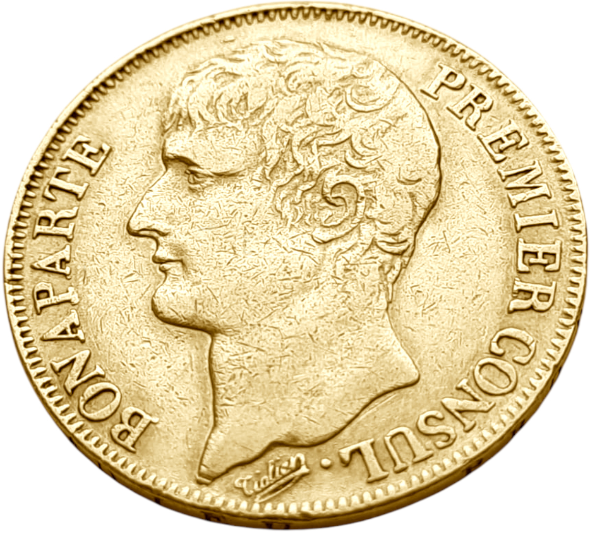 картинка Франция. 40 Франков 1803 (12) г. Золото 12.903г*0.900 0.3734 oz. Наполеон-Первый Консул! от магазина Одежда+