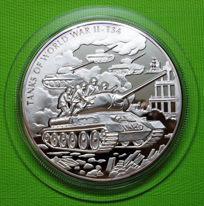 картинка Танк Т-34 килограмм серебра от магазина Одежда+