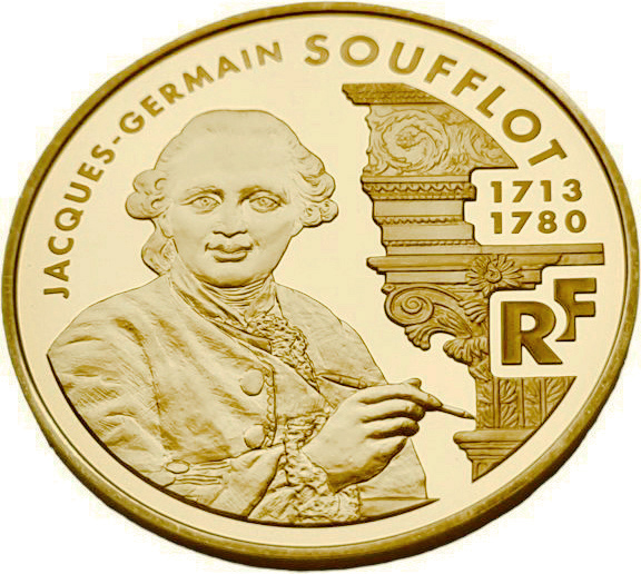 картинка Франция. 500 Франков 2000 г. Золото. 17.0 г*0.920 0.5028 oz. Жак-Жермен Суффло! Пруф! Тираж 300 ЭКЗ! от магазина Одежда+