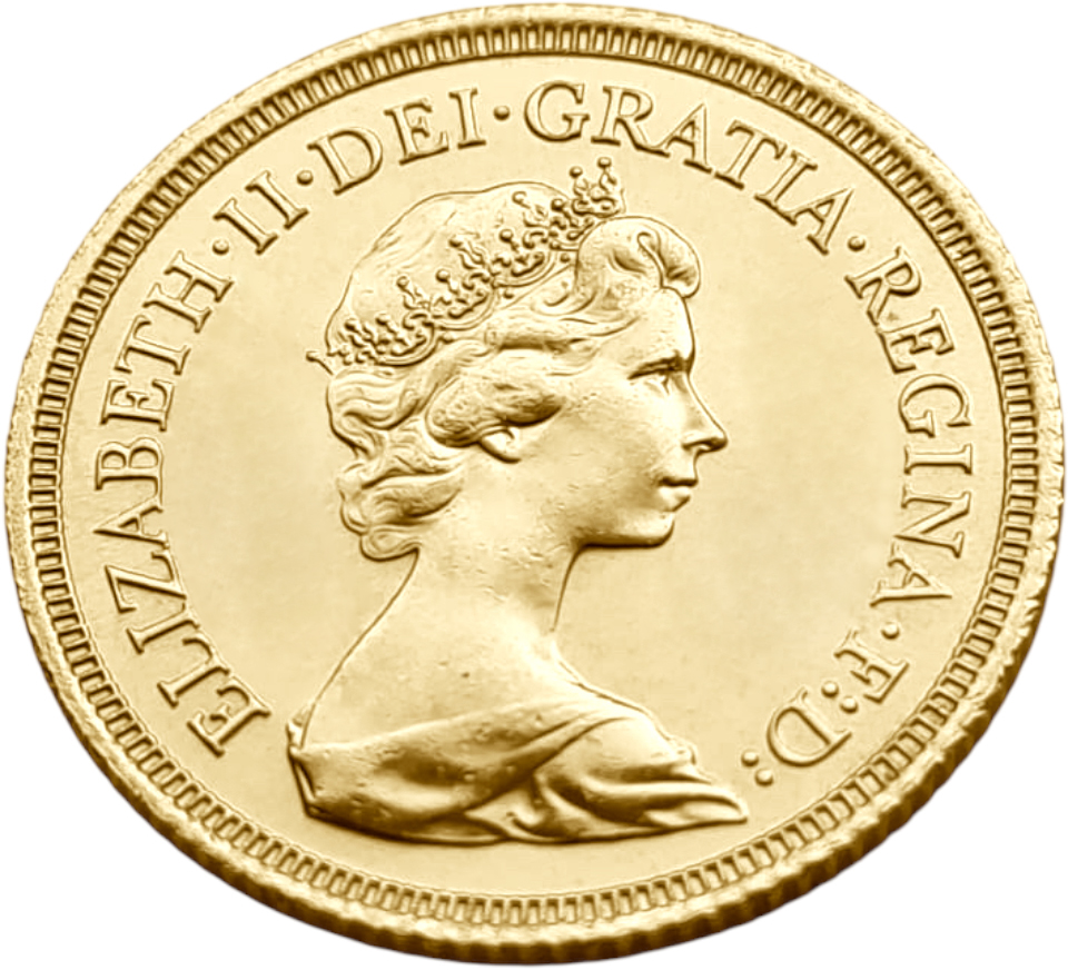 картинка Великобритания. 1 Соверен 1979 г. Золото. 7.99 г*0.917 0.2355 oz. от магазина Одежда+