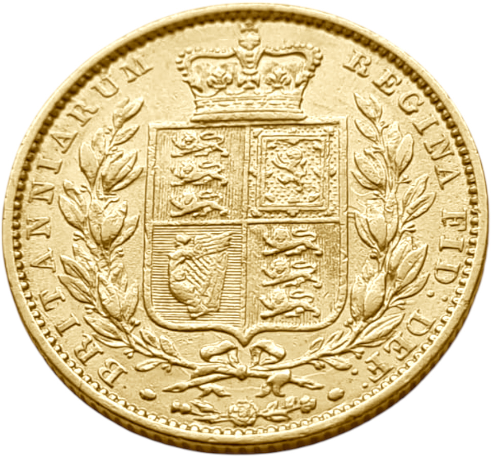 картинка Великобритания. 1 Соверен 1863 г. Золото. 7.99 г*0.9167 0.2355 oz. от магазина Одежда+