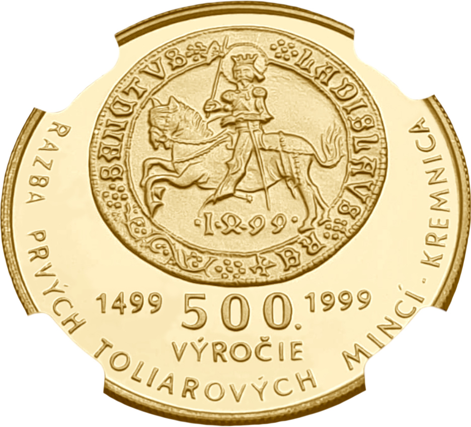 картинка Словакия. 5000 Крон 1999 г. Золото 9.5 г*0.900 0.2749 oz. СЛАБ NGC PF 70 ULTRA CAMEO! от магазина Одежда+