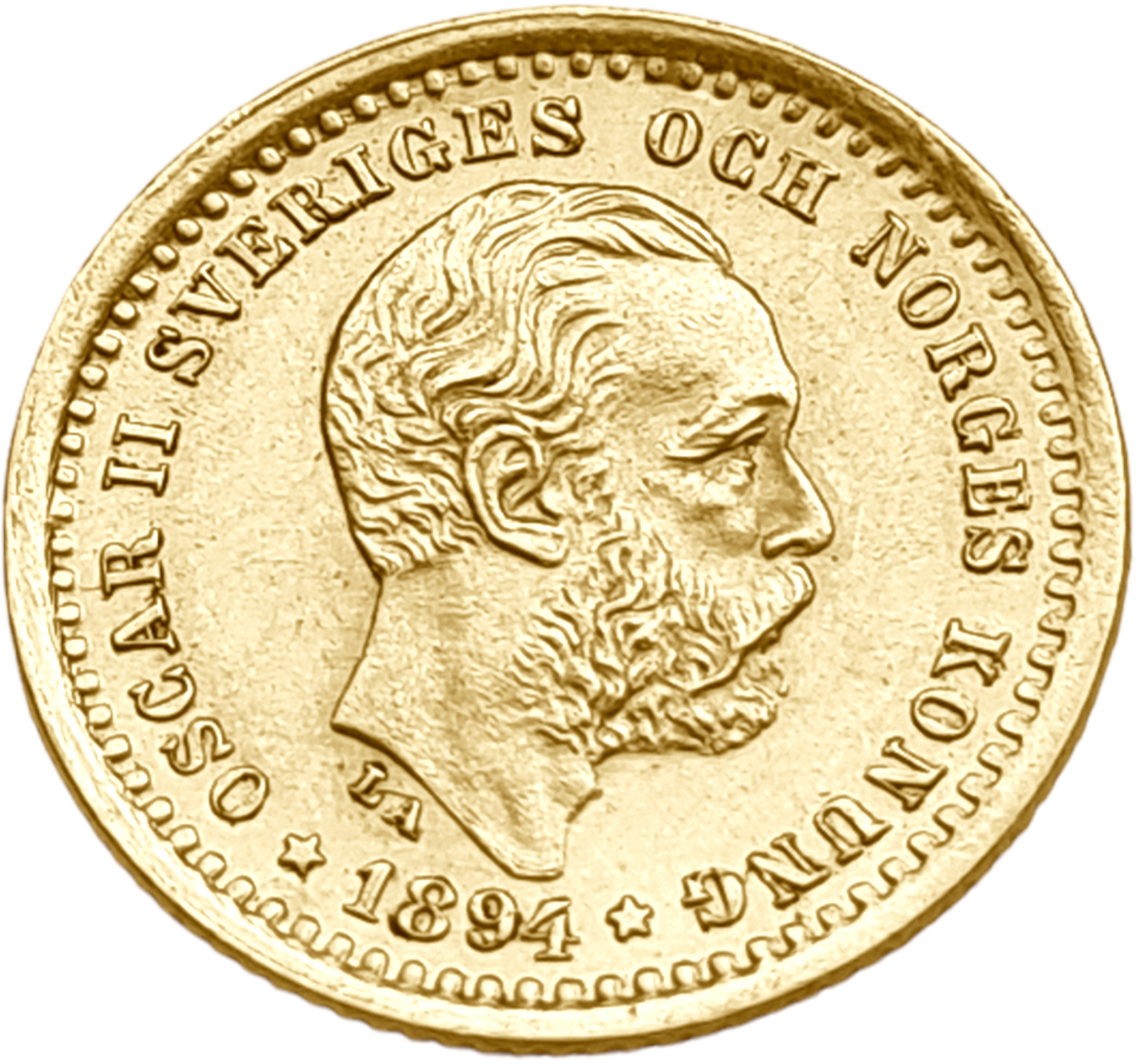 картинка Швеция. 5 Крон 1894 г. Золото. 2.2402 г*0.900 0.0648 oz. от магазина Одежда+