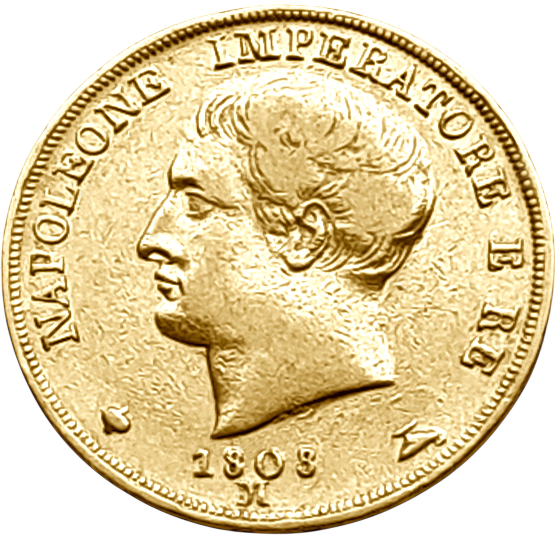 картинка Наполеоновское Королевство Италии. 20 Лир 1808 г. Золото. 6.451 г*0.900 0.1867 oz. от магазина Одежда+