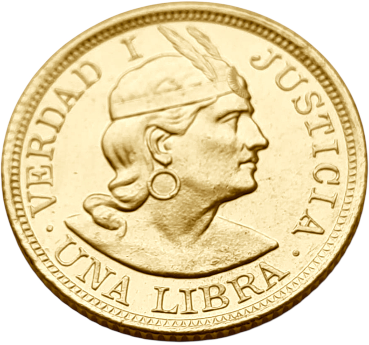 картинка Перу. 1 Либра 1966 г. Золото. 7.9881 г*0.9167 0.2354 oz. от магазина Одежда+