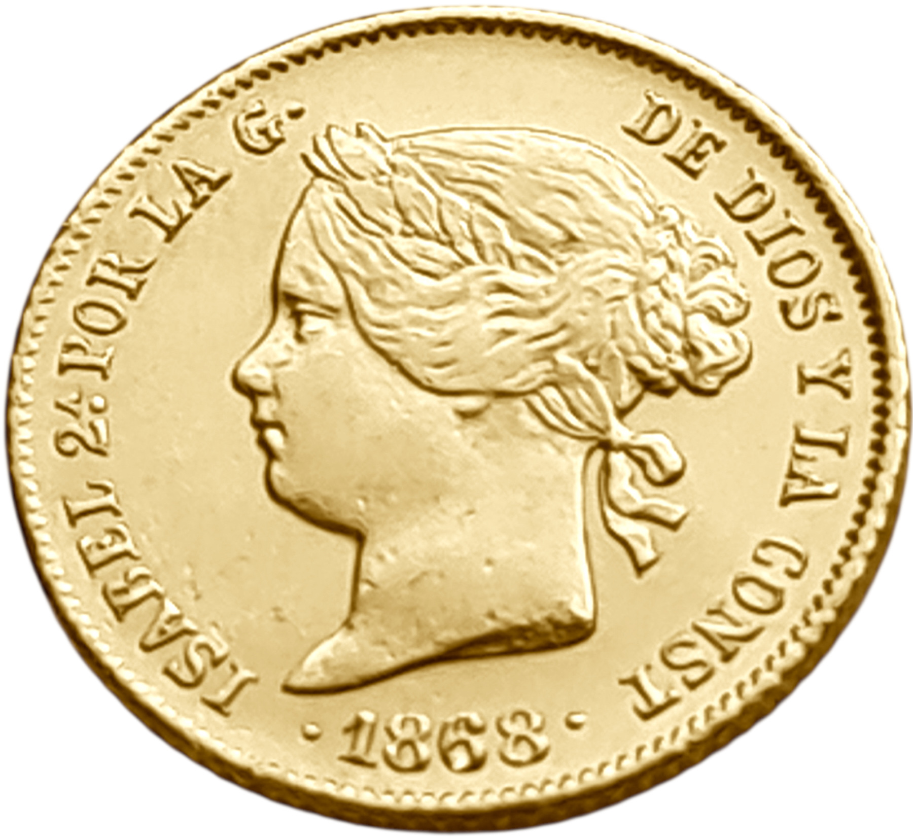 картинка Филиппины. 4 Песо 1868 г. Золото 6.7661 г*0.875 0.1903 oz. от магазина Одежда+