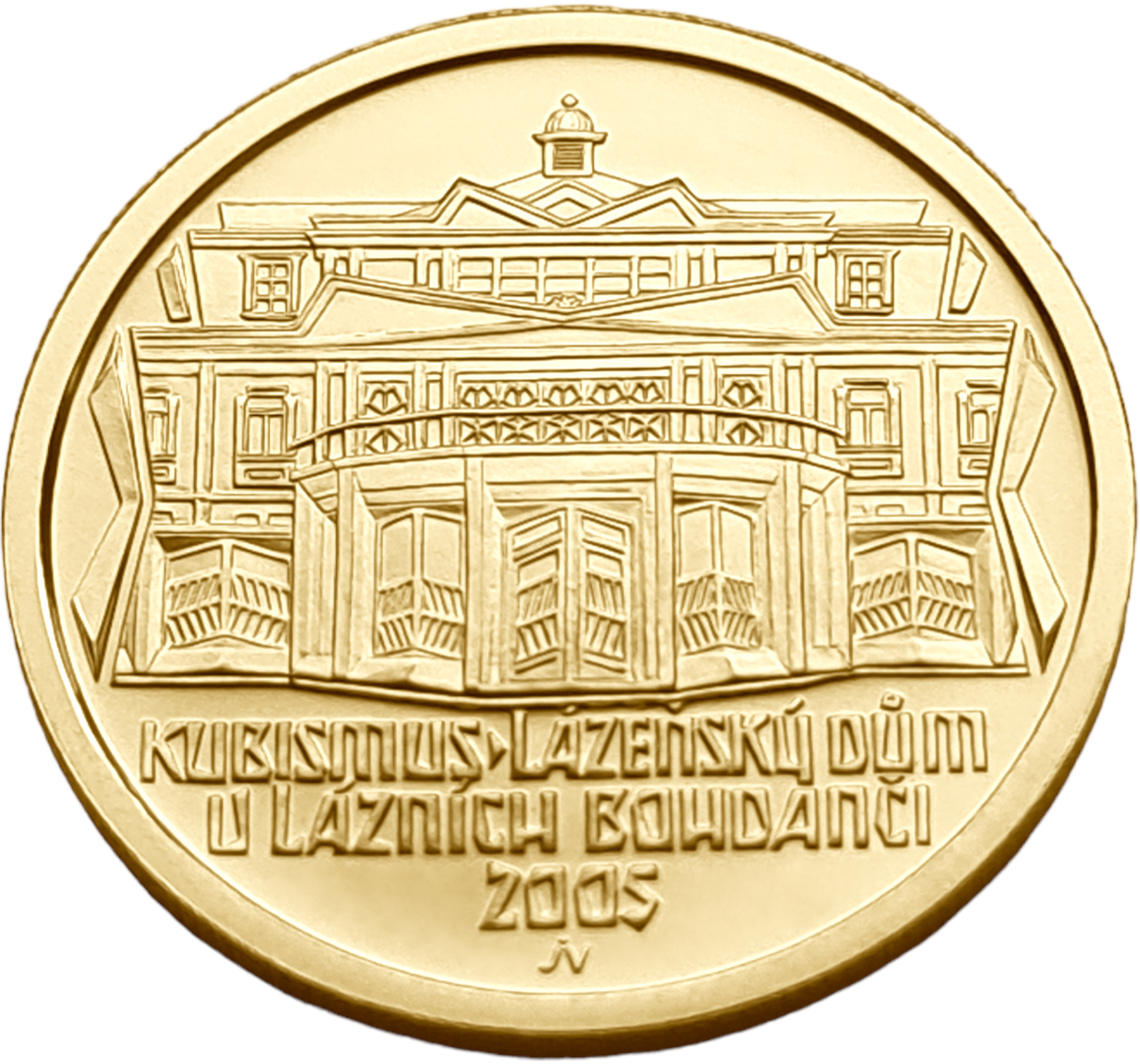 картинка Чехия. 2000 Крон 2005 г. Золото 6.22 г*0.9999 0.2 oz. Десять Веков Архитектуры! Кубизм! от магазина Одежда+