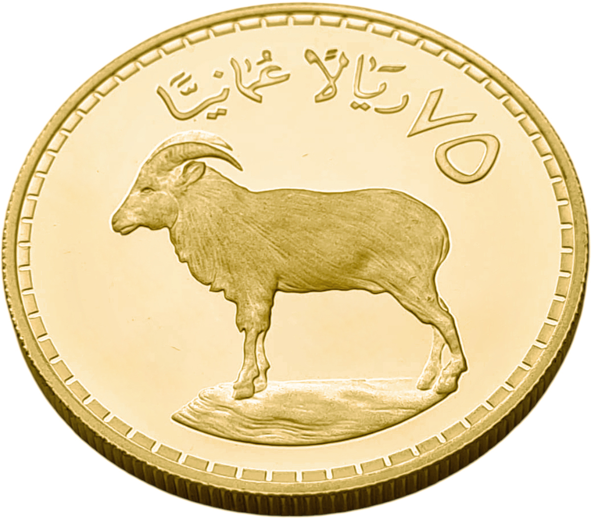 картинка Оман. 75 Риалов 1397 (1977)г. Золото. 33.437 г*0.900 0.9675 oz. Аравийский Тар! ТИРАЖ 825 ЭКЗ! Пруф! от магазина Одежда+