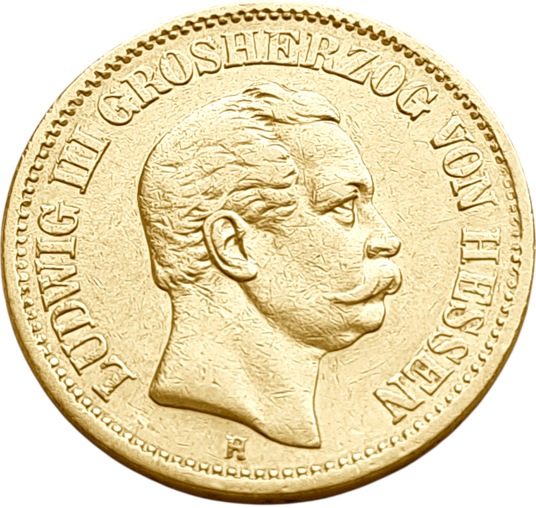 картинка Гессен. 20 Марок 1872 г. Золото. 7.965 г*0.900 0.2305 oz. от магазина Одежда+