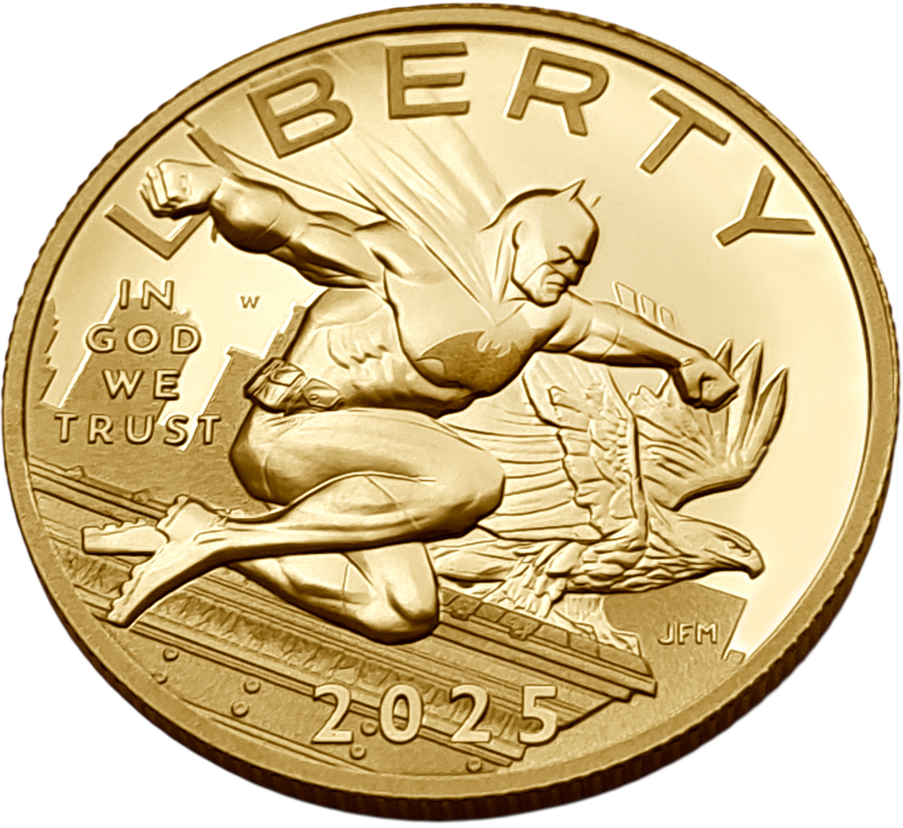 картинка США. 50 Долларов 2025 г. Золото. 15.55 г*0.9999 0.5 oz. Пруф! Бэтмен! от магазина Одежда+