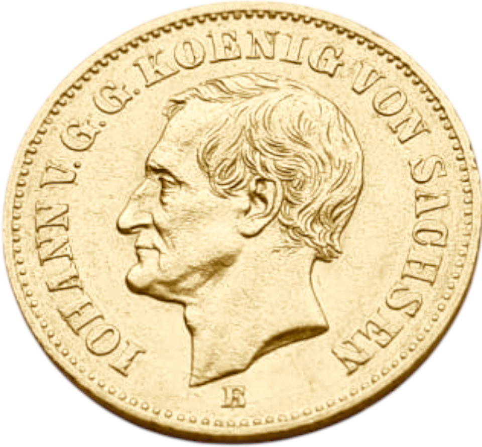 картинка Саксония. 20 Марок 1873 г. Золото. 7.965 г*0.900 0.2305 oz. от магазина Одежда+