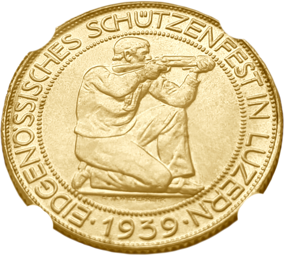 картинка Швейцария. 100 Франков 1939 г. Золото. 17.5 г*0.900 0.5064 oz. от магазина Одежда+