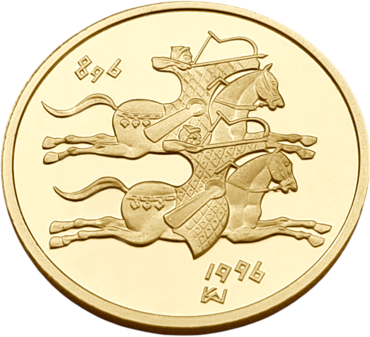 картинка Венгрия. 20 000 форинтов 1996 г. Золото. 6.982 г*0.986 0.2213 oz. 1100-летие Венгрии! от магазина Одежда+