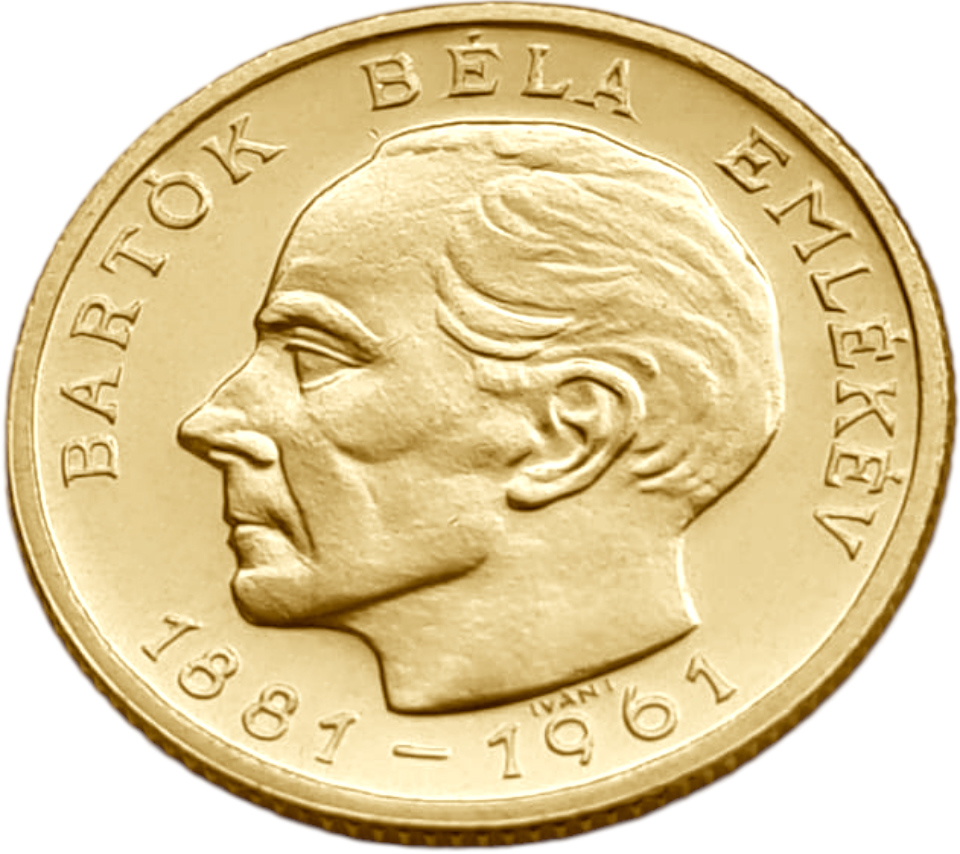 картинка Венгрия. 50 Форинтов 1961 г. Золото. 3.838 г*0.986 0.1217 oz. Композитор Бела Барток! от магазина Одежда+