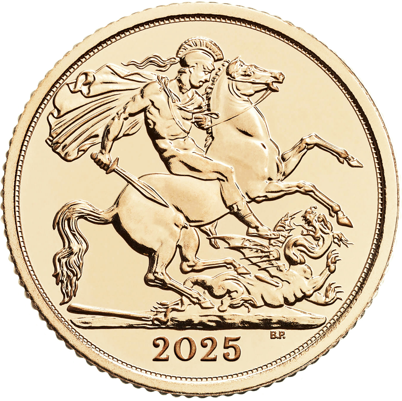 картинка Великобритания. 1/2 Соверена 2025 г. Золото. 3.99 г*0.9167 0.1176 oz. Блистер Монетного Двора! от магазина Одежда+