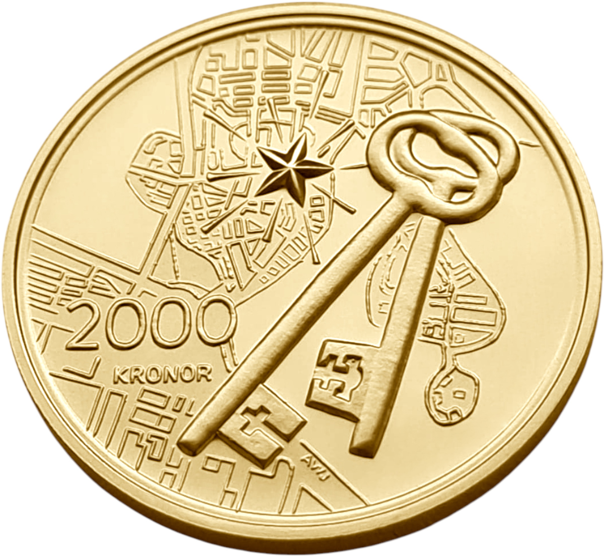 картинка Швеция. 2000 Крон 2004 г. Золото. 12 г*0.900 0.3472 oz. Стокгольмский Королевский Дворец! от магазина Одежда+