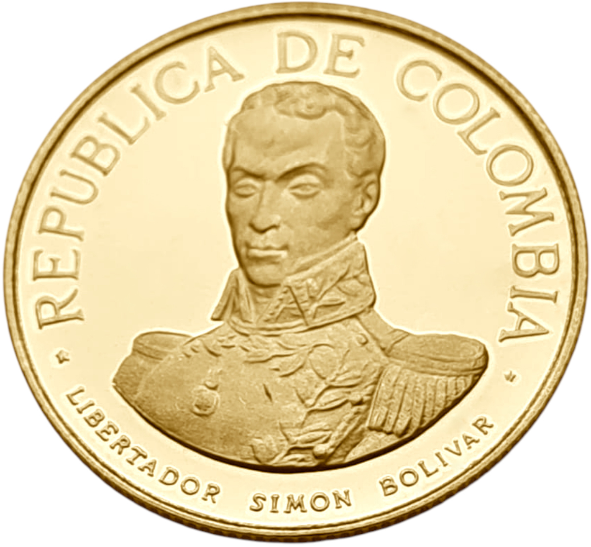 картинка Колумбия. 100 Песо 1969 г. Золото. 4.3 г*0.900 0.1244 oz. Битва при Бояке! от магазина Одежда+
