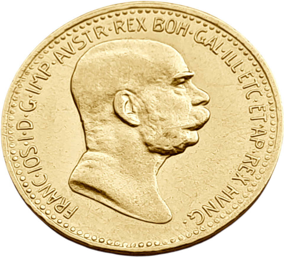 картинка Австрия (Австро-Венгрия). 10 Корон 1909 г. Золото. 3.3875 г*0.900 0.098 oz. от магазина Одежда+