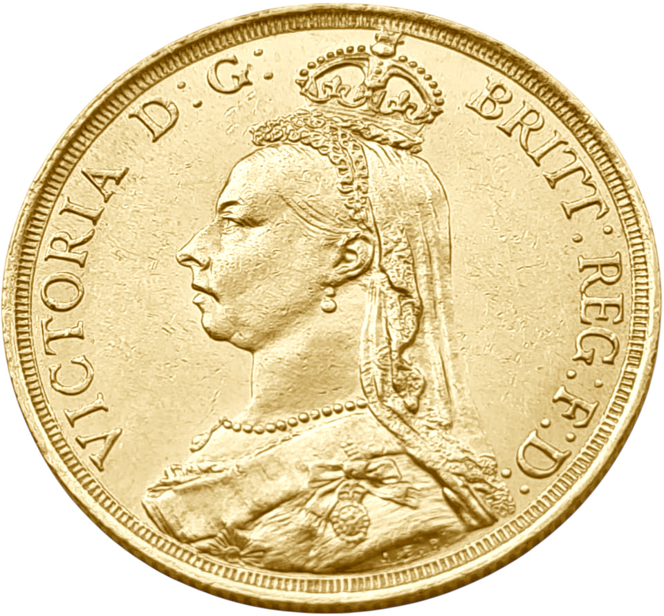 картинка Великобритания. 2 Фунта 1887 г. Золото. 15.9761 г*0.917 0.471 oz. от магазина Одежда+