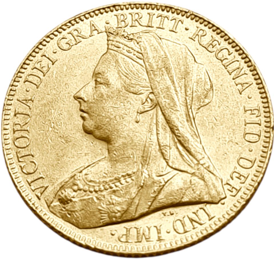 картинка Великобритания. 1 Соверен 1901 г. Золото. 7.99 г*0.9167 0.2355 oz. от магазина Одежда+