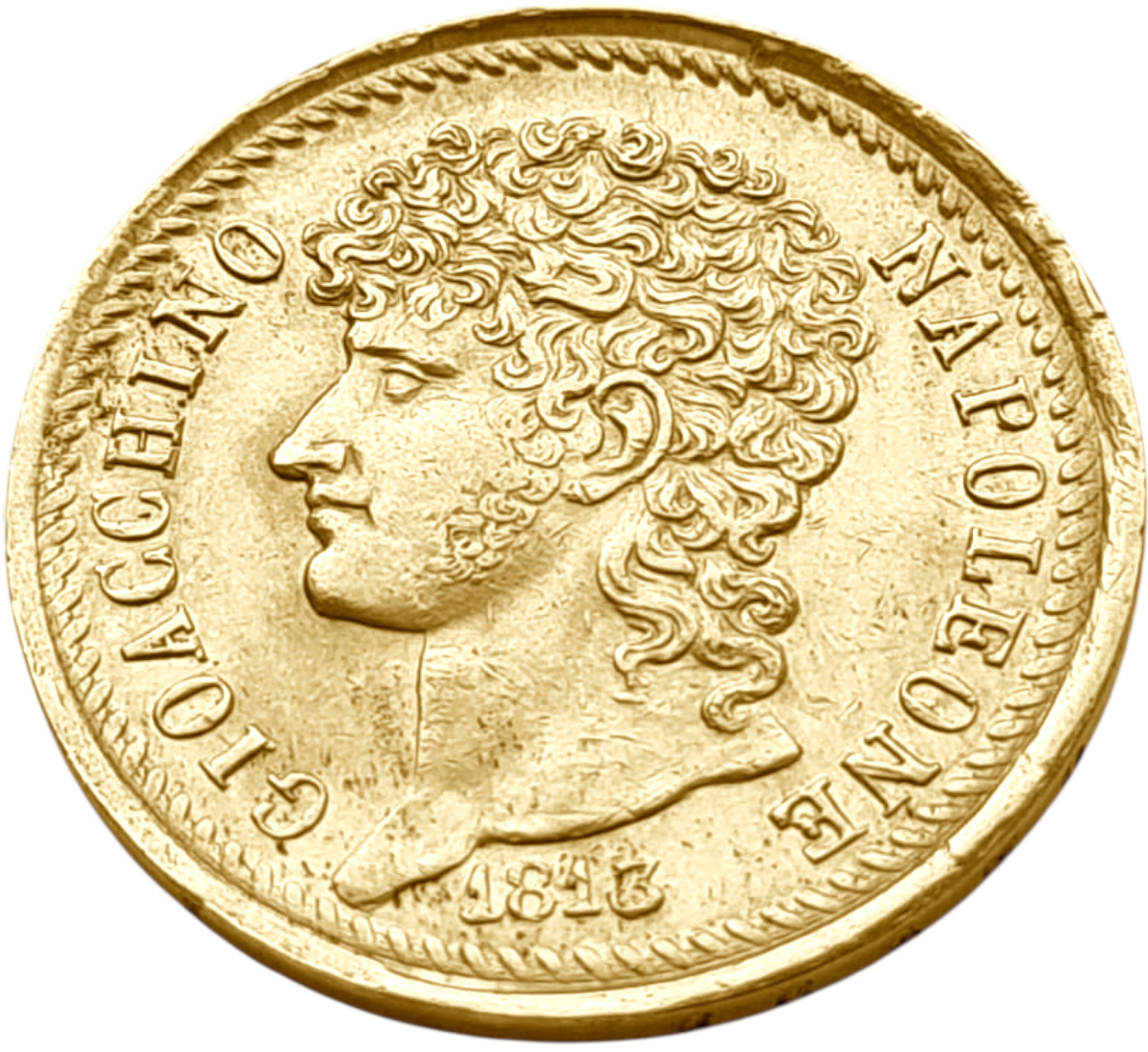 картинка Неаполитанское Королевство (Неаполь). 40 Лир 1813 г. Золото. 12.9 г*0.900 0.3733 oz. Иоахим Мюрат! от магазина Одежда+