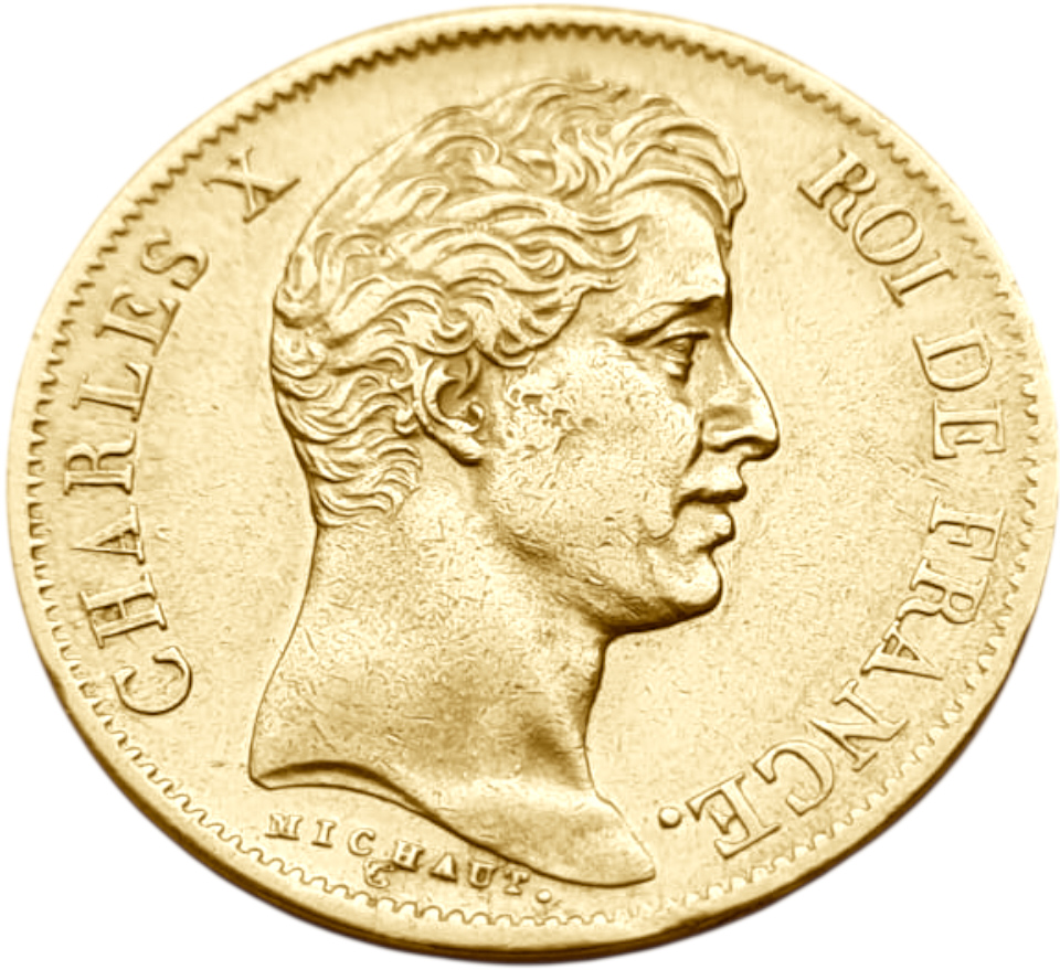 картинка Франция. 40 Франков 1830 г. Золото. 12.90322 г*0.900 0.3734 oz. от магазина Одежда+