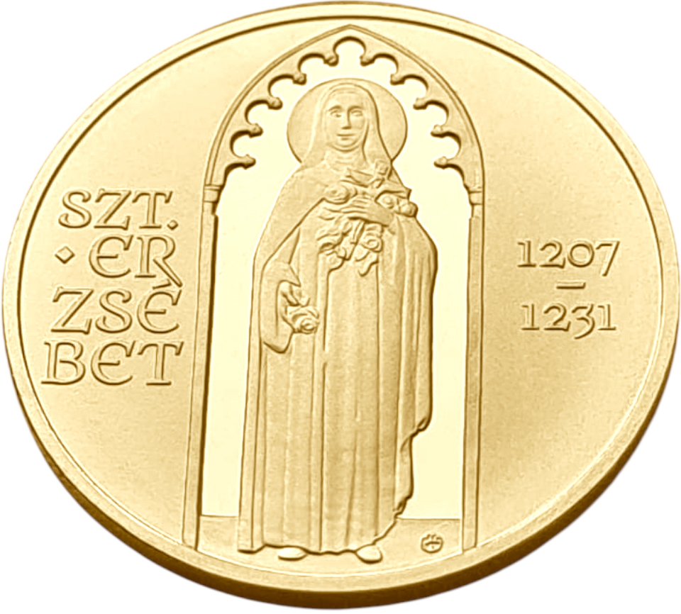 картинка Венгрия. 100 000 Форинтов 2021г. Золото. 6.982 г*0.986 0.2213 oz. Елизавета Венгерская! от магазина Одежда+