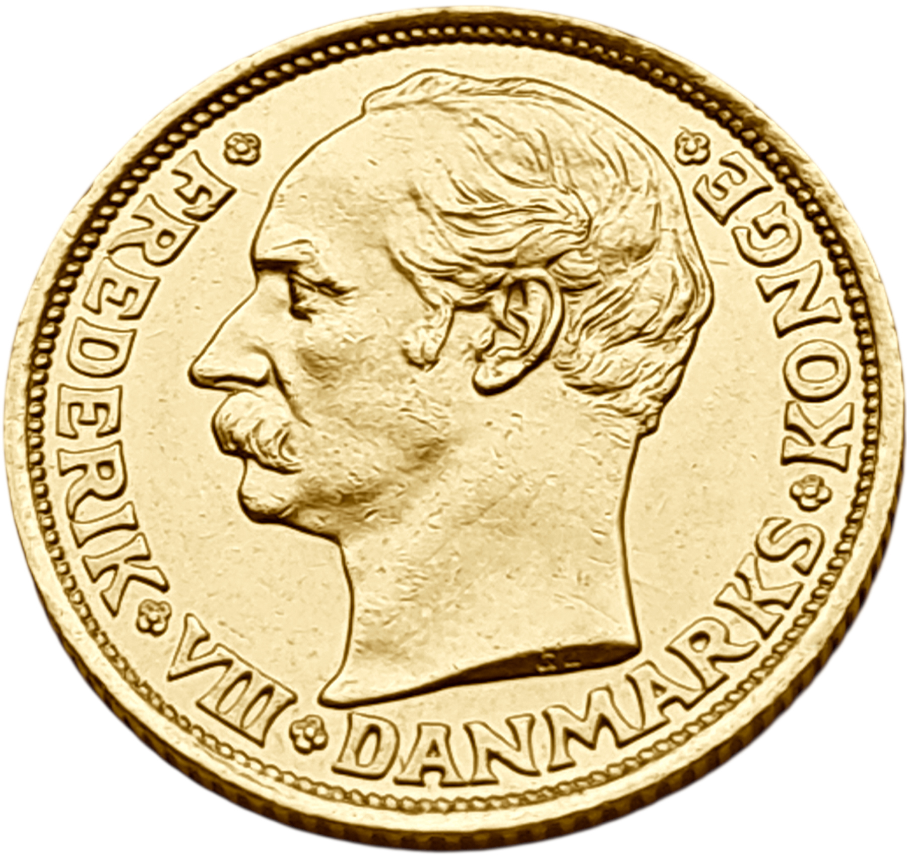 картинка Дания. 10 Крон 1908 г. Золото. 4.4803 г*0.900 0.1296 oz. от магазина Одежда+