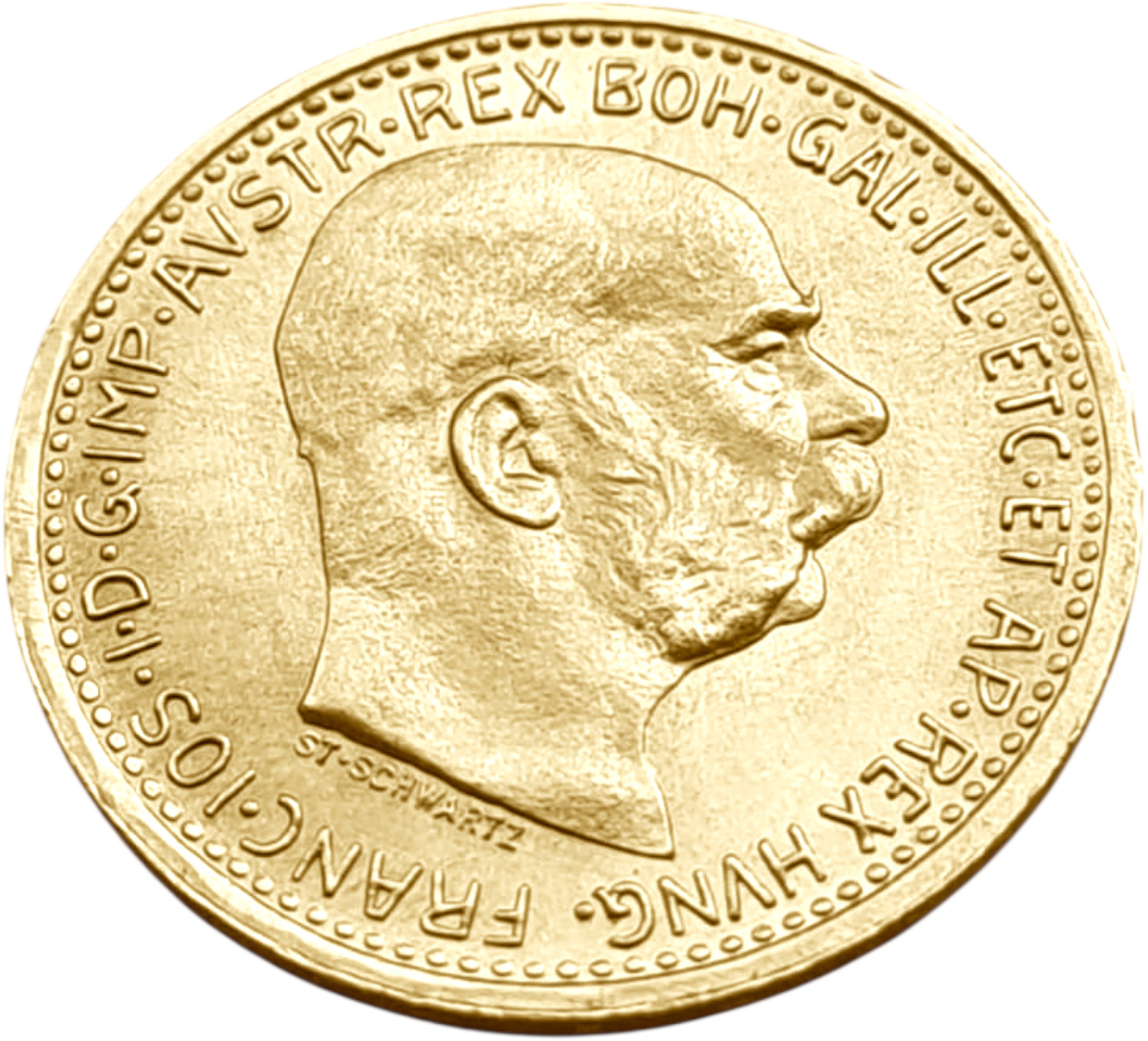 картинка Австрия (Австро-Венгрия). 10 Корон 1912 г. Золото. 3.3875 г*0.900 0.098 oz. от магазина Одежда+