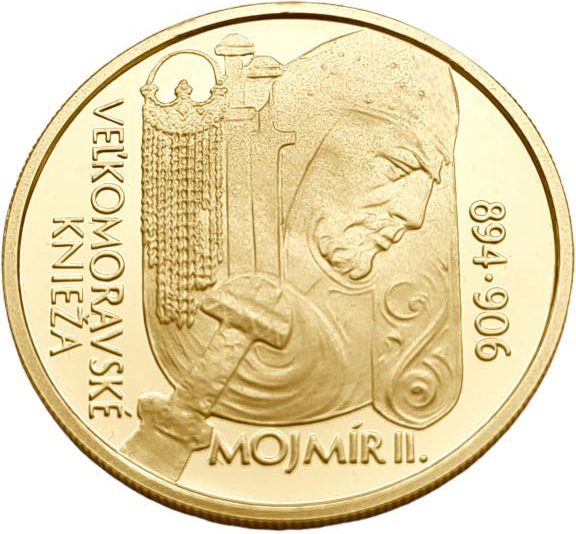 картинка Словакия. 5000 крон 2006 г. Золото. 9,5 гр*0.900 0,2749 oz. Моймир II. Оригинальная Коробка и Сертификат! от магазина Одежда+