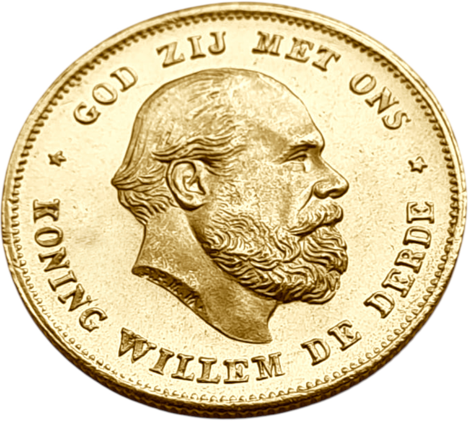 картинка Нидерланды. 10 Гульденов 1875 г. Золото. 6.729 г*0.900 0.1947 oz. от магазина Одежда+