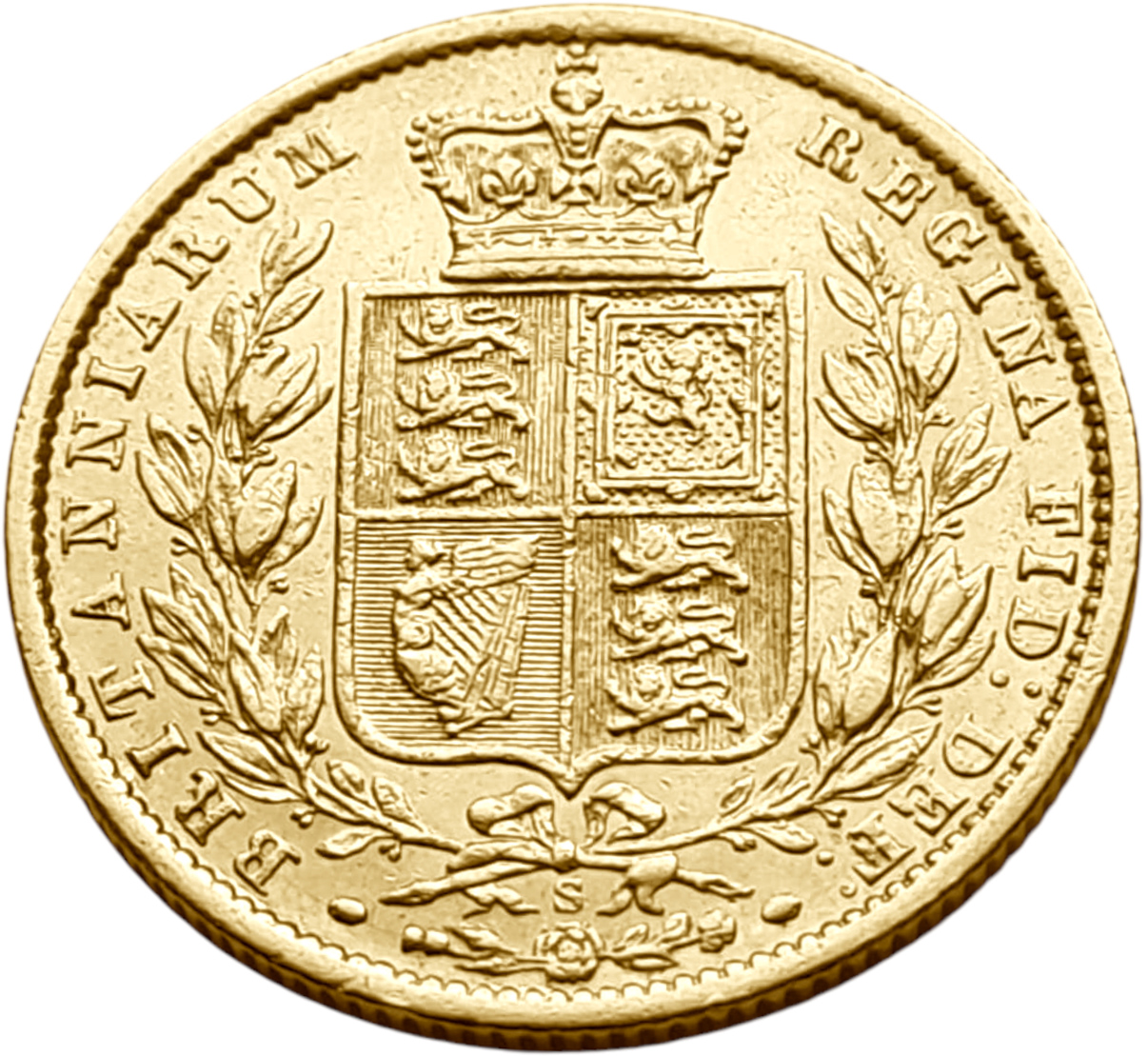 картинка Австралия. 1 Соверен 1871 г. Золото. 7.9881 г*0.917 0.2355 oz. (S). от магазина Одежда+