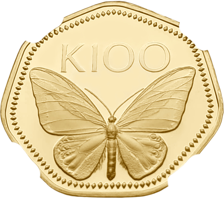 картинка Папуа Новая Гвинея. 100 Кина 1978 г. Золото. 9.57 г*0.900 0.2769 oz. СЛАБ NGC PF 70 ULTRA CAMEO! от магазина Одежда+