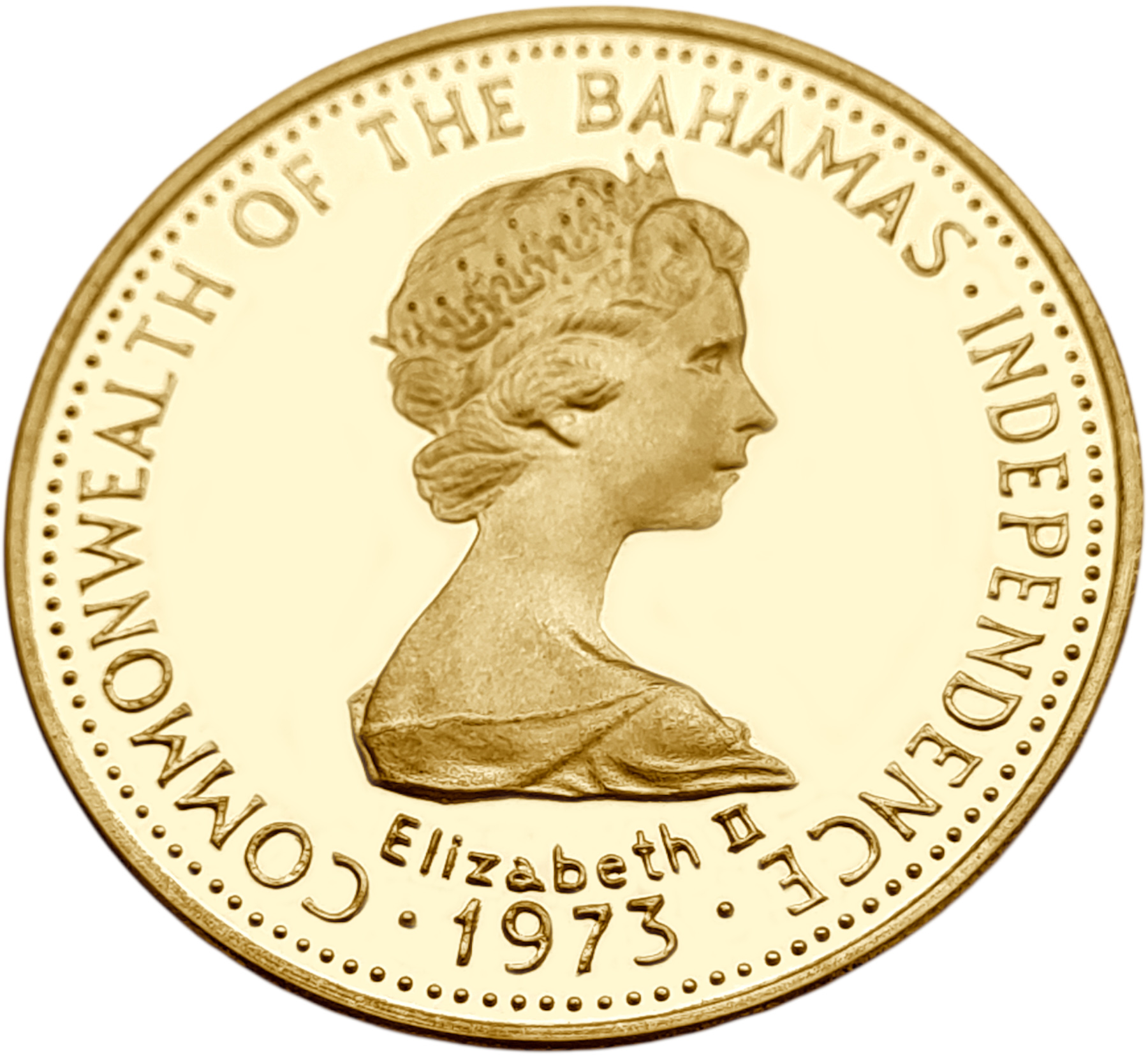 картинка Багамские острова. 100 Долларов 1973 г. Золото. 14.54 г*0.585 0.2735 oz. Независимость! от магазина Одежда+