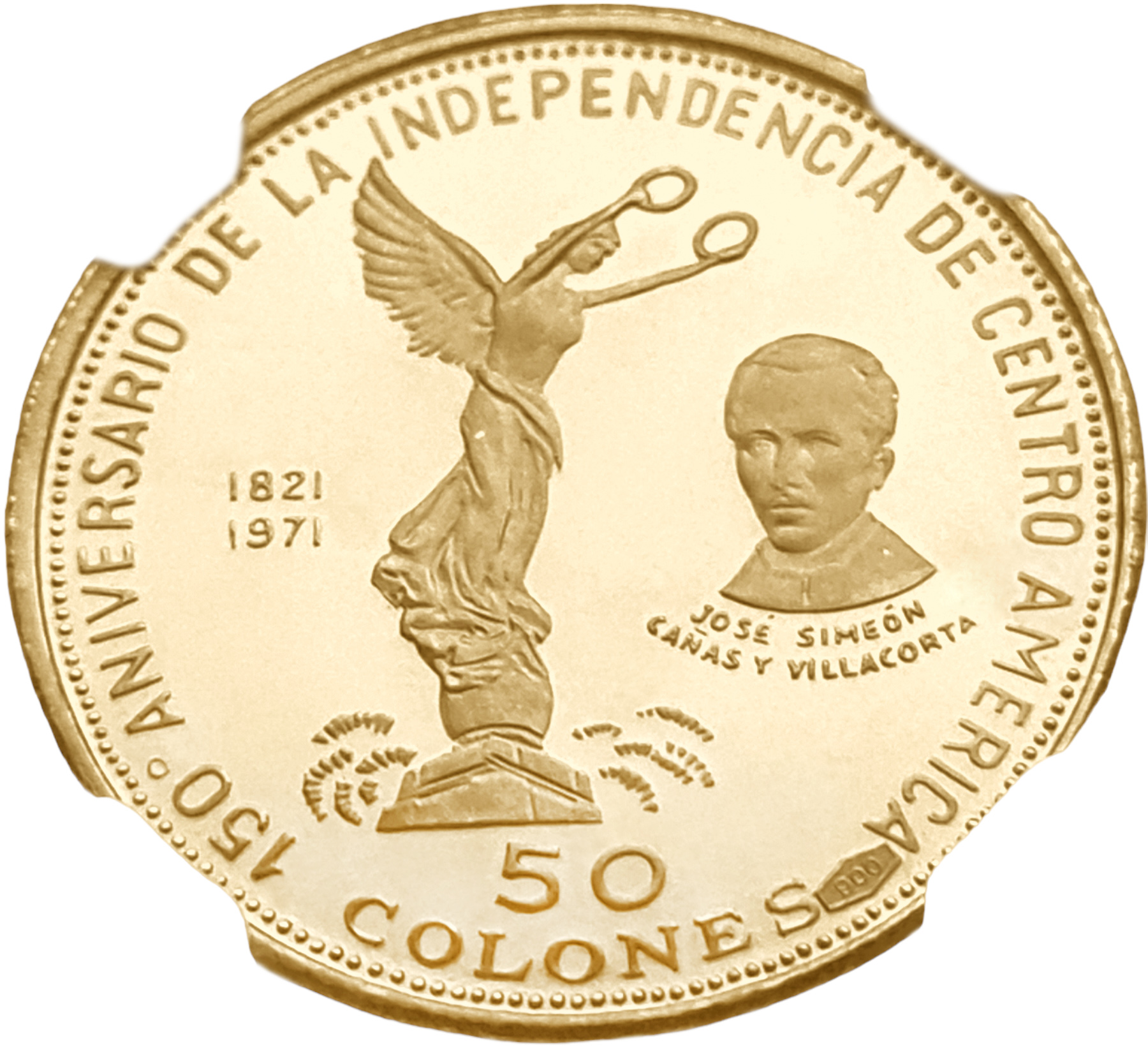 картинка Сальвадор. 50 Колон 1971 г. Золото. 5.9 г*0.900 0.1707 oz. СЛАБ NGC PF 67 ULTRA CAMEO! от магазина Одежда+