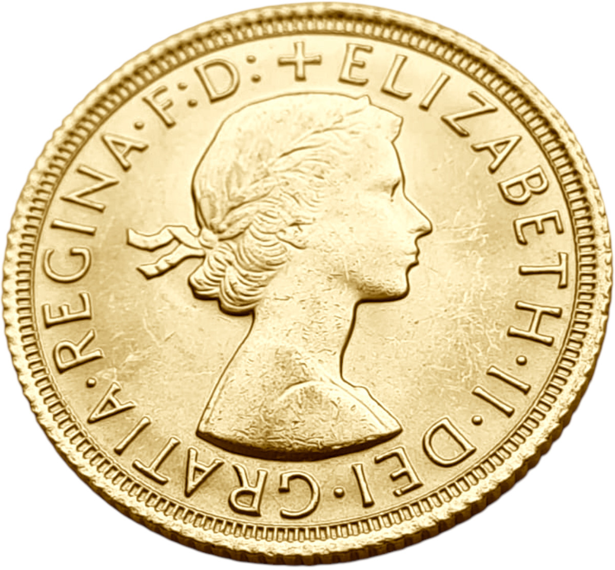 картинка Великобритания. 1 Соверен 1967 г. Золото. 7.99 г*0.9167 0.2355 oz. от магазина Одежда+