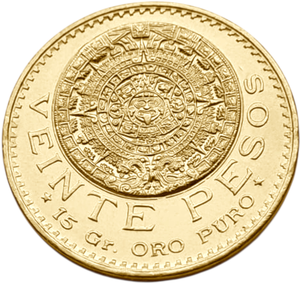 картинка Мексика. 20 Песо 1959 г. Золото. 16.6666 г*0.900 0.4822 oz. от магазина Одежда+