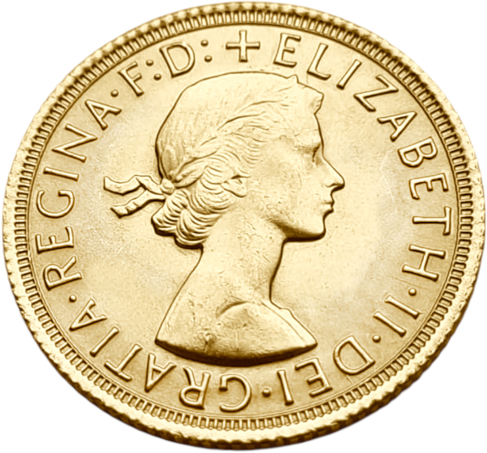 картинка Великобритания. 1 Соверен 1968 г. Золото. 7.99 г*0.9167 0.2355 oz. от магазина Одежда+