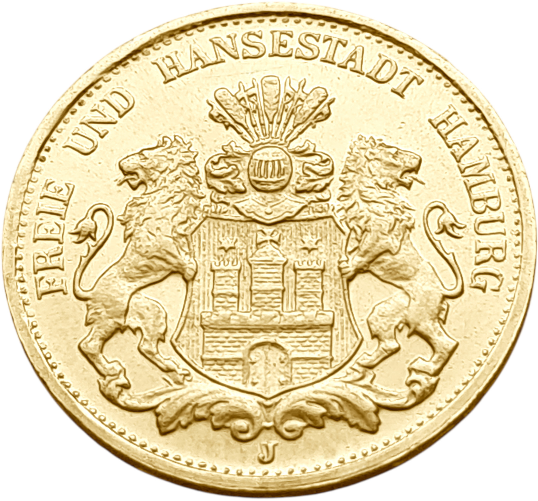 картинка Гамбург. 20 Марок 1875 г. Золото. 7.965 г*0.900 0.2305 oz. Редкий Год! от магазина Одежда+