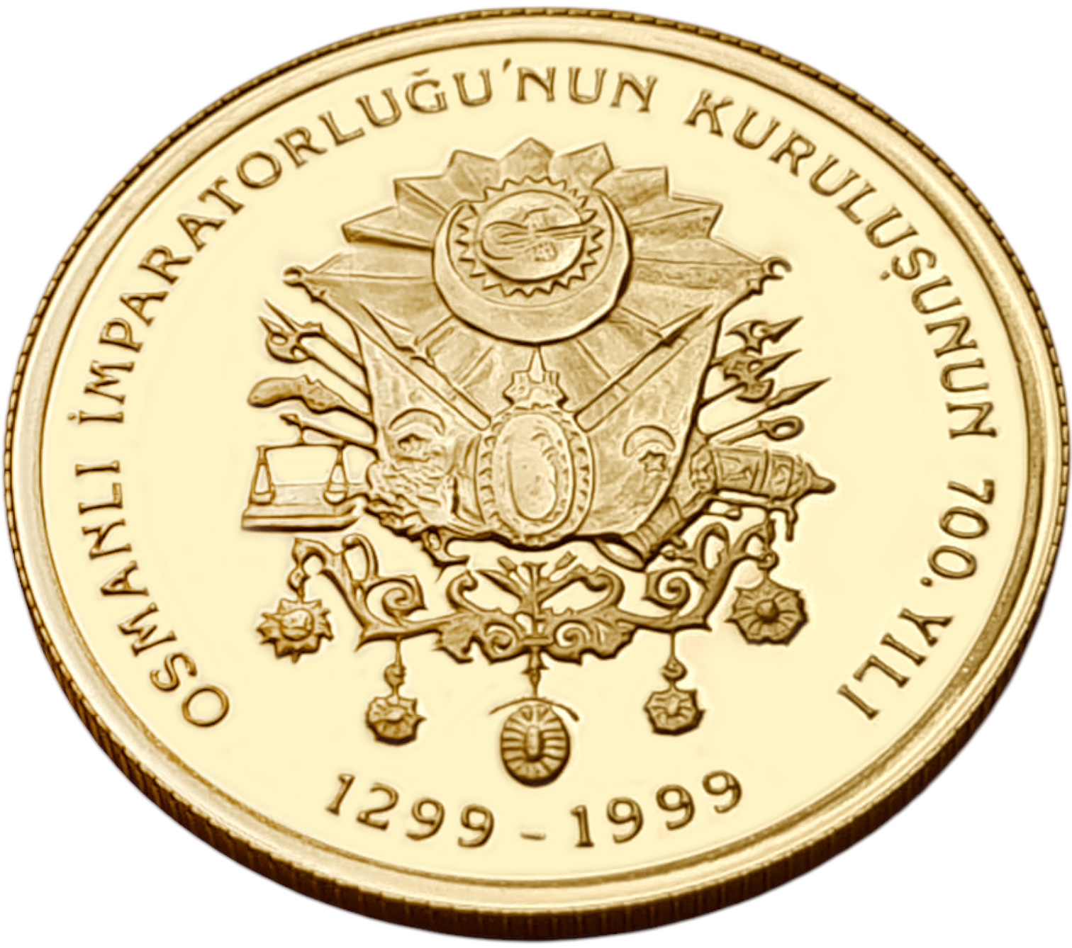 картинка Турция. 60 000 000 Лир 1999 г. Золото. 15.0 г*0.917 0.4422 oz. 700 лет Османской Империи! от магазина Одежда+