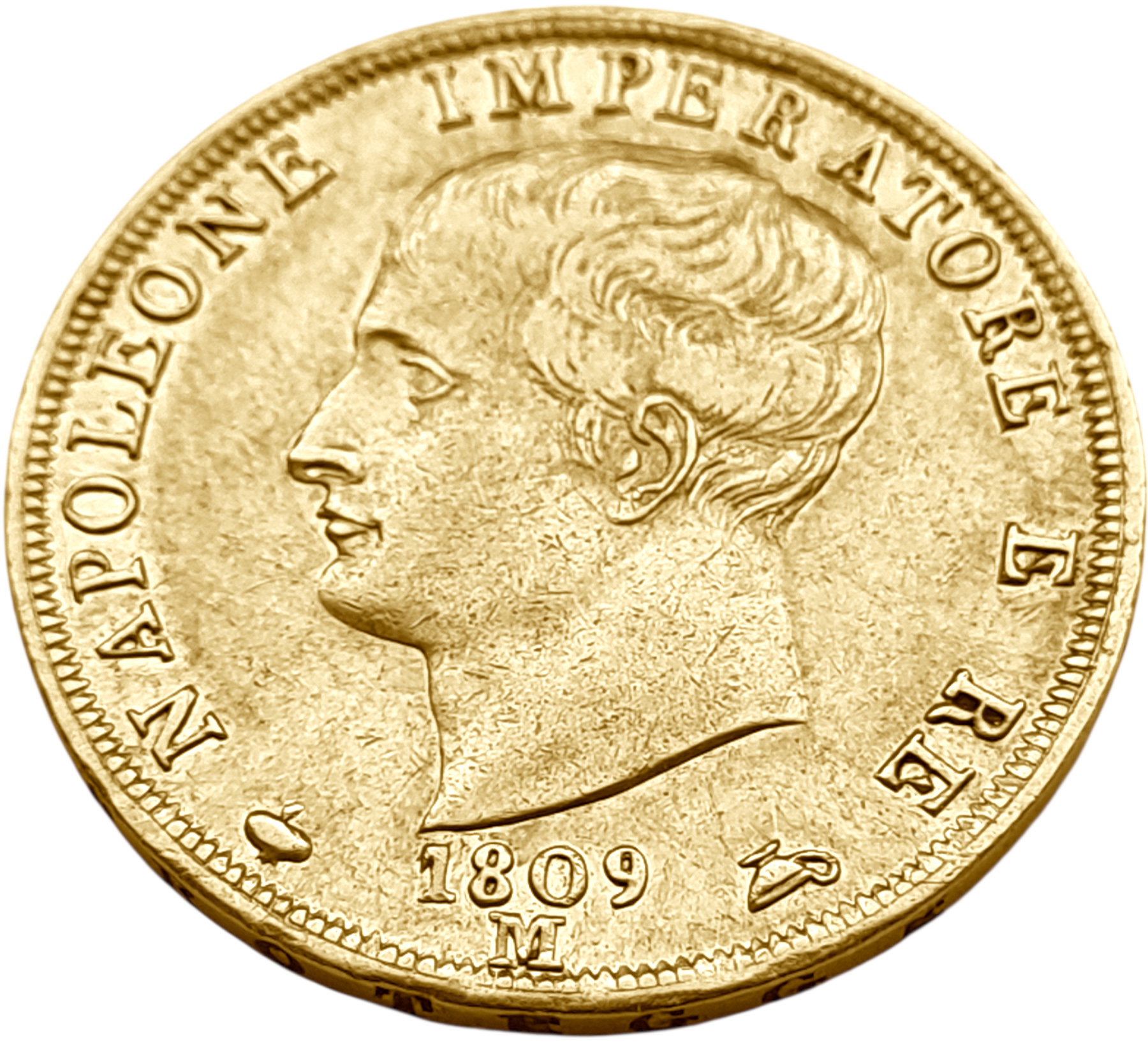картинка Наполеоновское Королевство Италии. 40 Лир 1809 г. Золото. 12.903 г*0.900 0.3733 oz. от магазина Одежда+