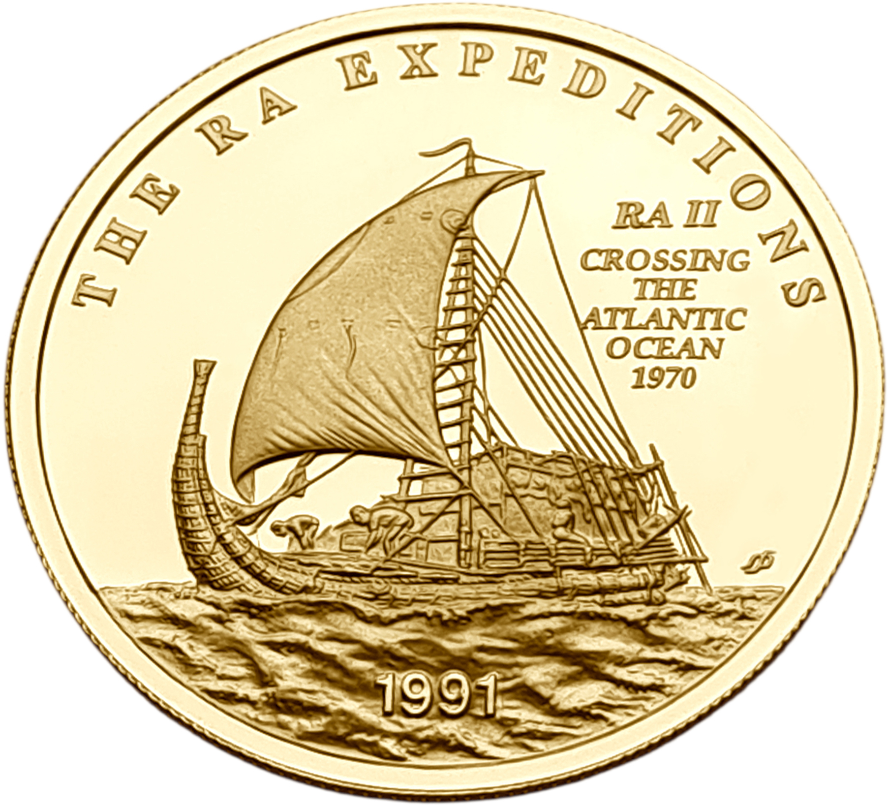 картинка Самоа. 100 Тала 1991 г. Золото. 7.5 г*0.917 0.2211 oz. Экспедиции Тура Хейердала! Пруф! от магазина Одежда+