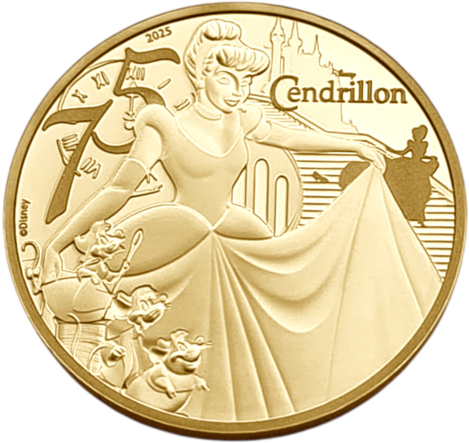 картинка Франция. 50 Евро 2025 г. Золото 7.78 г*0.999 0.25 oz. Золушка! Пруф! Сертификат! ТИРАЖ 500 ЭКЗ! от магазина Одежда+