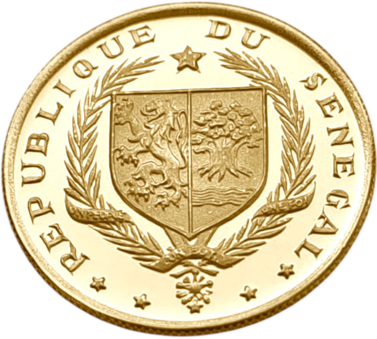 картинка Сенегал. 10 Франков 1968 г. Золото. 3.2 г*0.900 0.0926 oz. Пруф! от магазина Одежда+