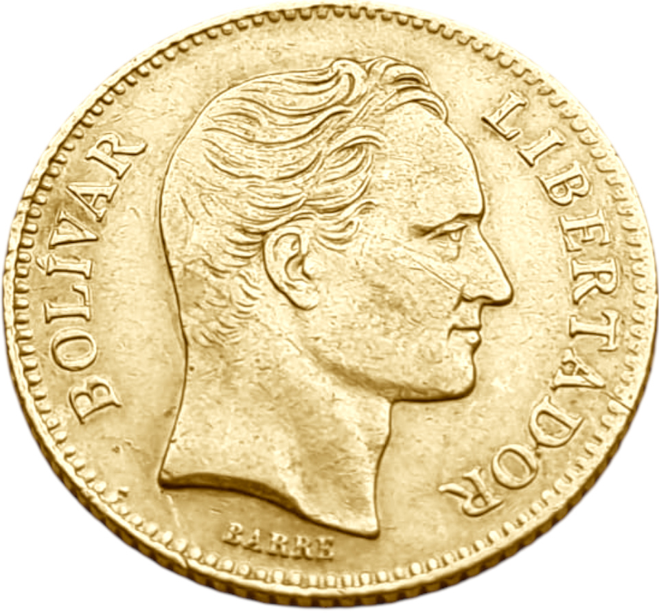картинка Венесуэла. 20 Боливаров 1887 г. Золото. 6.4516 г*0.900 0.1866 oz. от магазина Одежда+